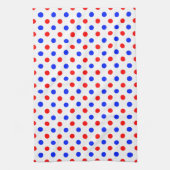 Wit Rood Blauw Stippen Design Theedoek (Verticaal)