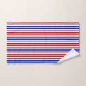 Wit Rood Blauw Strepen Patroon   Bad Handdoek (Handdoek)