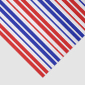 Wit Rood Blauw Strepen Patroon Tissuepapier (Detail)