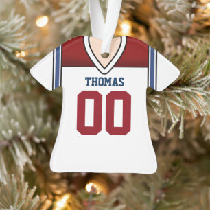 Wit/Rood/Blauw Voetbalshirt Ornament