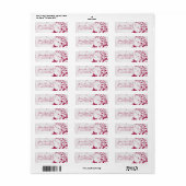 Wit Rood Bloemen Bruiloft Retouradres Label (Full Sheet)