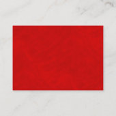 Wit Rood Bloemen Mini Bruiloft Gift Registry Informatiekaartje (Achterkant)