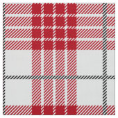 Wit rood en grijs plaid geometrisch patroon stof (Swatch)