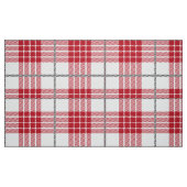 Wit rood en grijs plaid geometrisch patroon stof (Fat Quarter)