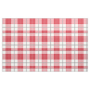 Wit rood en grijs plaid geometrisch patroon stof