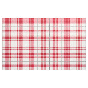 Wit rood en grijs plaid geometrisch patroon stof