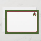 Wit, rood en groen modern kerstkaart met 3 foto's (Achterkant)