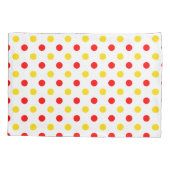 Wit Rood Geel Stippen Design  Kussensloop (Achterkant)