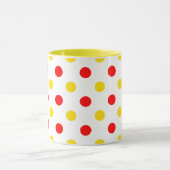 Wit Rood Geel Stippen Design Mok (Midden)