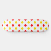 Wit Rood Geel Stippen Design  Persoonlijk Skateboard (Horizontaal)