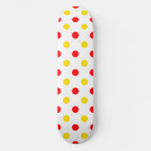 Wit Rood Geel Stippen Design  Persoonlijk Skateboard (Voorkant)