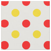 Wit Rood Geel Stippen Design Stof (Close Up)