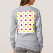 Wit Rood Geel Stippen Design T-shirt (Achterkant)