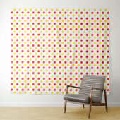 Wit Rood Geel Stippen Design Wandkleed (In Situ (horizontaal))