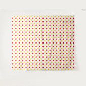 Wit Rood Geel Stippen Design Wandkleed (Voorkant (horizontaal))