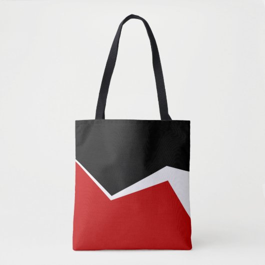 Wit Rood & Goud Modern Geometrisch Ontwerp Tote Bag (Voorkant)