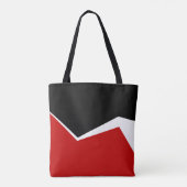 Wit Rood & Goud Modern Geometrisch Ontwerp Tote Bag (Achterkant)