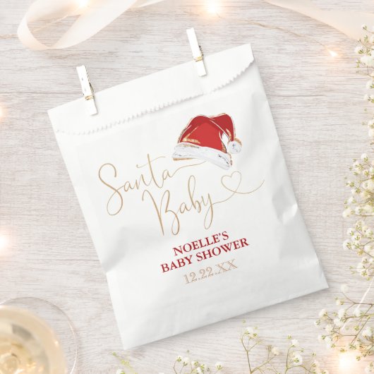 Wit Rood Goud Santa Hat Kerstmis Santa Baby Bedankzakje (Geknipt)