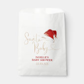 Wit Rood Goud Santa Hat Kerstmis Santa Baby Bedankzakje (Voorkant)