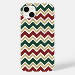 Wit Rood Groen Beige Chevron Patroon Case-Mate iPhone 14 Plus Hoesje