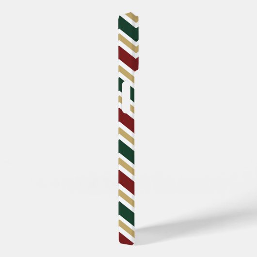 Wit Rood Groen Beige Chevron Patroon Case-Mate iPhone Case (Achterkant / Rechts)