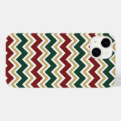 Wit Rood Groen Beige Chevron Patroon Case-Mate iPhone Case (Achterkant (horizontaal))