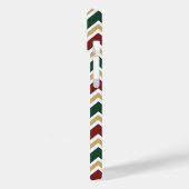 Wit Rood Groen Beige Chevron Patroon Case-Mate iPhone Case (Achterkant / Links)