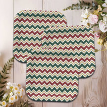 Wit Rood Groen Beige Chevron Patroon
