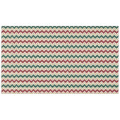 Wit Rood Groen Beige Chevron Patroon Tafelkleed (Voorkant (Horizontaal))