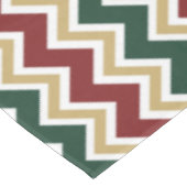 Wit Rood Groen Beige Chevron Patroon Tafelkleed (Gekanteld)