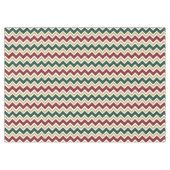 Wit Rood Groen Beige Chevron Patroon Tafelkleed (Voorkant (Horizontaal))