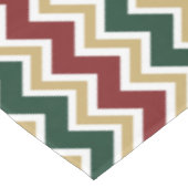 Wit Rood Groen Beige Chevron Patroon Tafelkleed (Gekanteld)