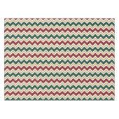 Wit Rood Groen Beige Chevron Patroon Tafelkleed (Voorkant (Horizontaal))