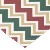 Wit Rood Groen Beige Chevron Patroon Tafelkleed (Gekanteld)