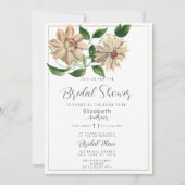 Wit rood groen floraal botanisch Vrijgezellenfeest Kaart (Voorkant)