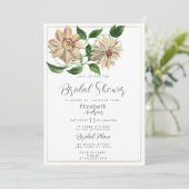 Wit rood groen floraal botanisch Vrijgezellenfeest Kaart (Staand voorkant)