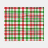 Wit Rood Groen Geruit Schotse Plaid Ontwerp Fleece Deken (Voorkant (Horizontaal))