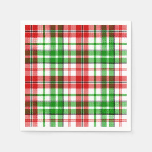 Wit Rood Groen Geruit Schotse Ruit Design Servet
