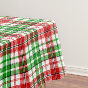 Wit Rood Groen Geruit Schotse Ruit Ontwerp Tafelkleed