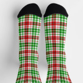 Wit Rood Groen Geruit Schotse Ruitontwerp Sokken (Top)