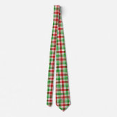Wit rood groen geruit tartan ontwerp  stropdas (Achterkant)