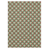 Wit rood groen goud poinsettia tafelkleed (Voorkant)