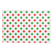 Wit Rood Groen Stippen Design Kussensloop (Achterkant)
