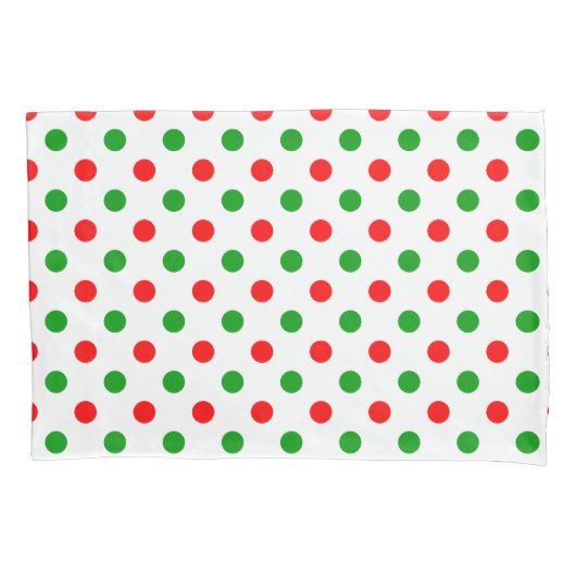 Wit Rood Groen Stippen Design Kussensloop (Voorkant)
