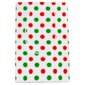 Wit Rood Groen Stippen Design  Medium Cadeauzakje (Voorkant)