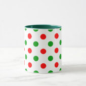 Wit Rood Groen Stippen Design  Mok (Midden)