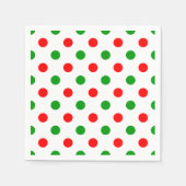 Wit Rood Groen Stippen Design  Servet (Voorkant)