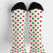 Wit Rood Groen Stippen Design Sokken (Top)