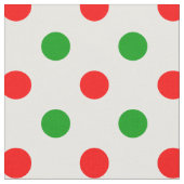Wit Rood Groen Stippen Design Stof (Close Up)