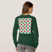 Wit Rood Groen Stippen Design T-shirt (Achterkant volledig)